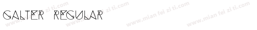 Galter Regular字体转换